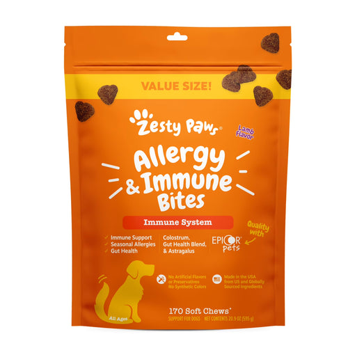 Allergy & Immune Bites for Dogs, for Allergies & Immune Support, Lamb, 170Ct