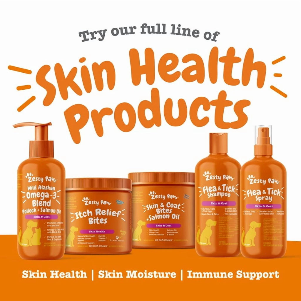 Wild Alaskan Omega-3 Blend Pollock + Salmon Oil for Dogs & Cats, Promotes a Healthy Coat and Skin, 32Oz