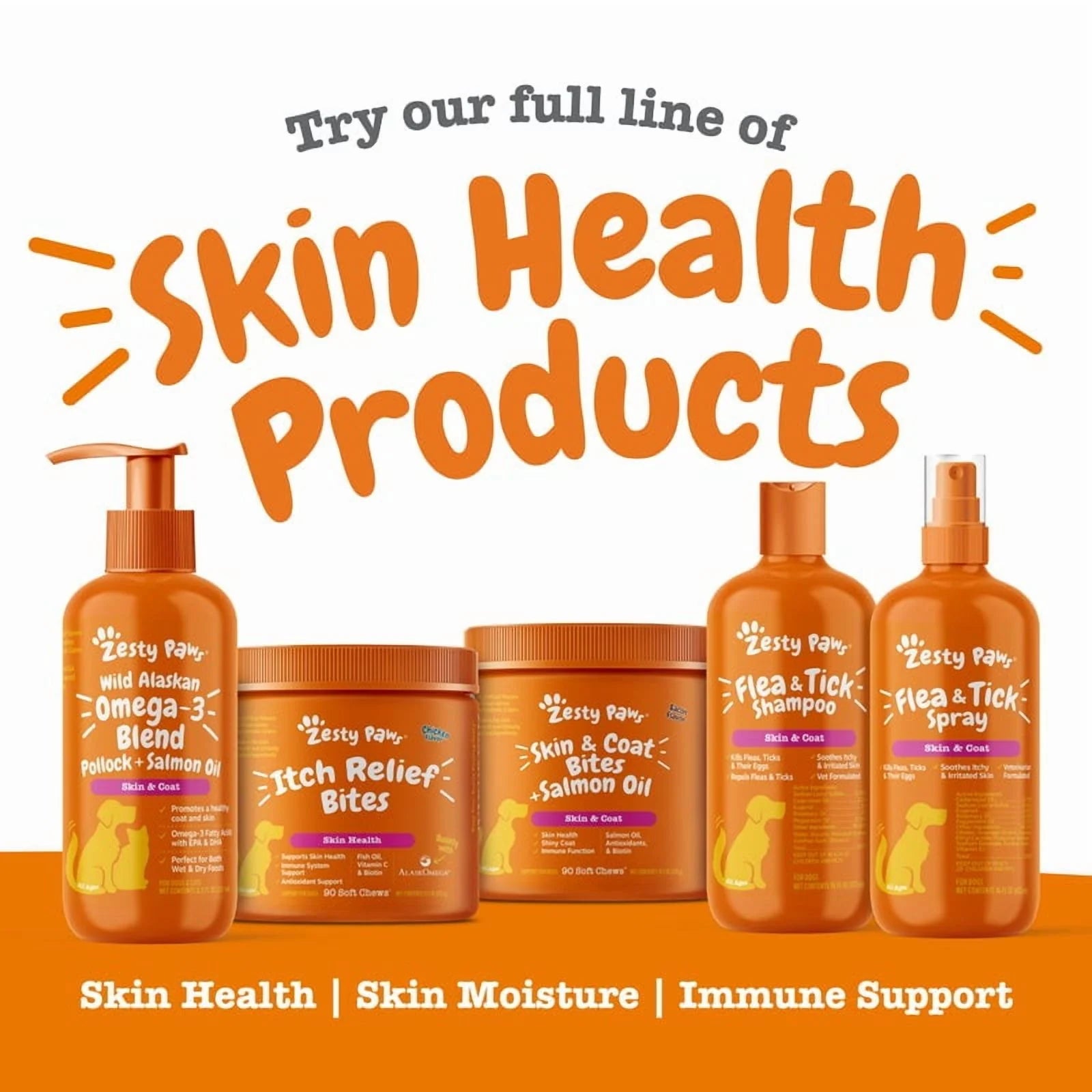 Wild Alaskan Omega-3 Blend Pollock + Salmon Oil for Dogs & Cats, Promotes a Healthy Coat and Skin, 32Oz