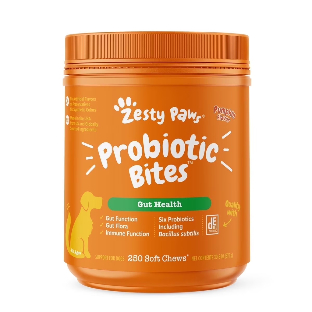 Probiotic Bites for Dogs, for Gut Health, Pumpkin 250Ct