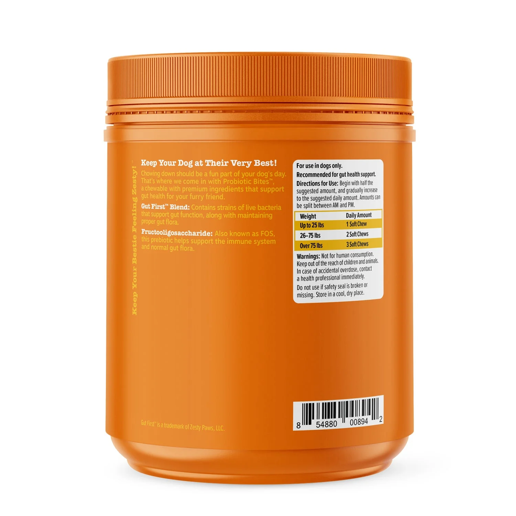 Probiotic Bites for Dogs, for Gut Health, Pumpkin 250Ct