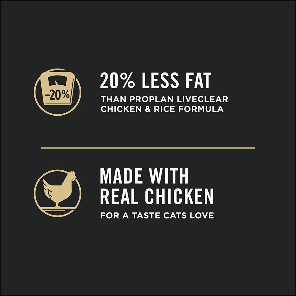 Live Clear Cat Food Weight Management and Cat Allergen Reducer Chicken and Rice Formula - 12.5 Lb. Bag