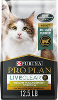 Live Clear Cat Food Weight Management and Cat Allergen Reducer Chicken and Rice Formula - 12.5 Lb. Bag